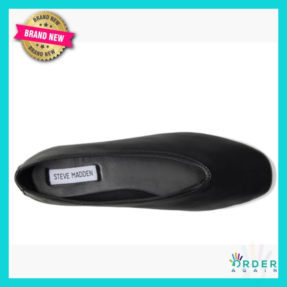 Square-Toe Ballet Flats Metallic Finish Elegant Minimal Chic Comfortable Slip-On - Picture 2 of 7